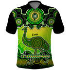 personalised-australia-aquarius-emu-zodiac-polo-shirt-auz-astrology-aboriginal-green