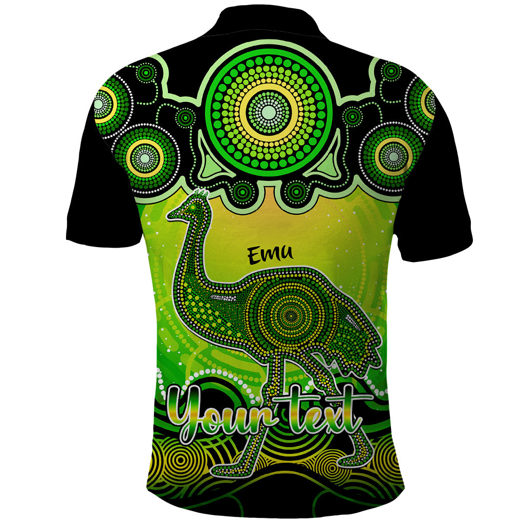personalised-australia-aquarius-emu-zodiac-polo-shirt-auz-astrology-aboriginal-green