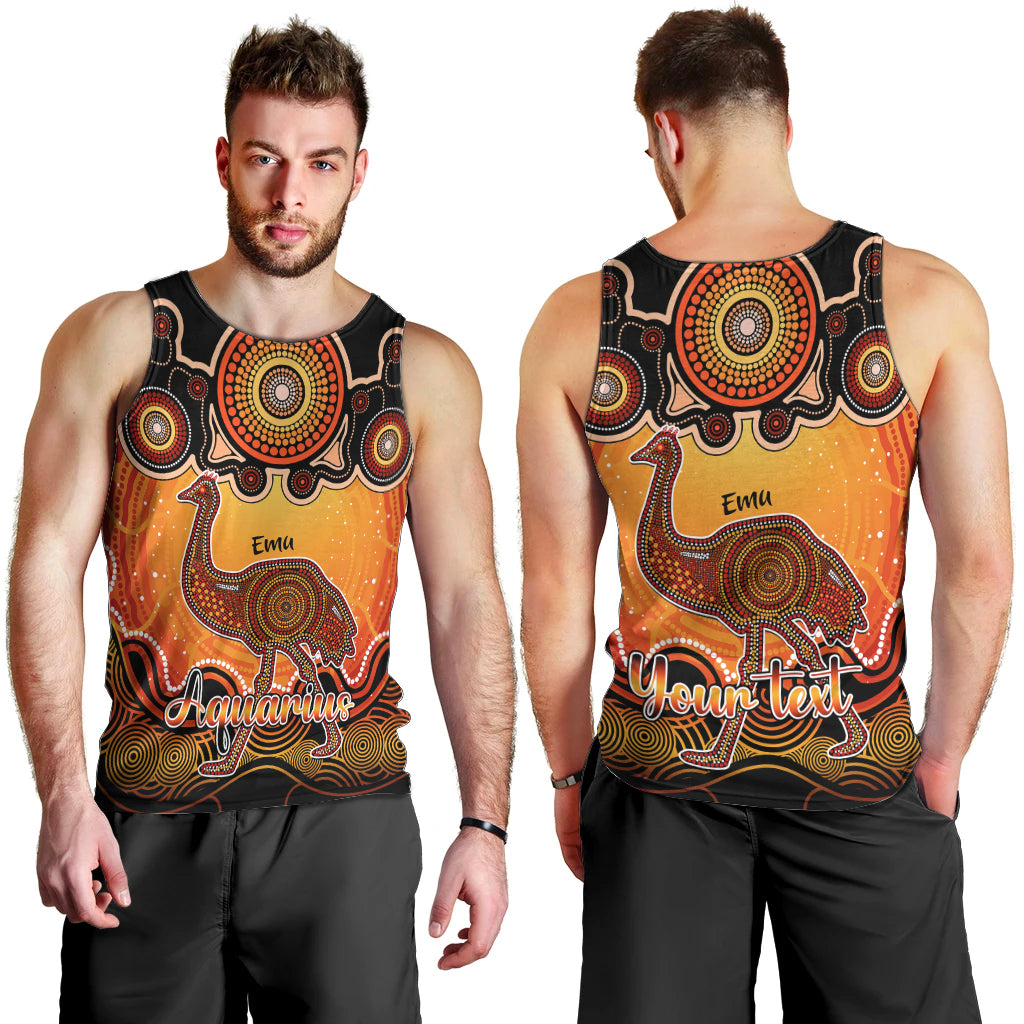personalised-australia-aquarius-emu-zodiac-men-tank-top-auz-astrology-aboriginal-red
