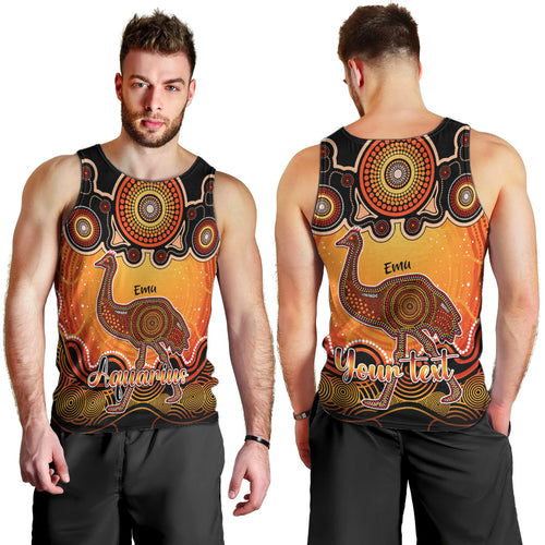 personalised-australia-aquarius-emu-zodiac-men-tank-top-auz-astrology-aboriginal-red