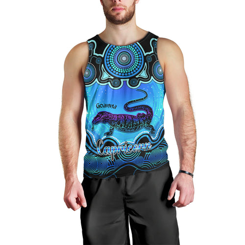 personalised-australia-capricorn-goanna-zodiac-men-tank-top-auz-astrology-aboriginal-aqua