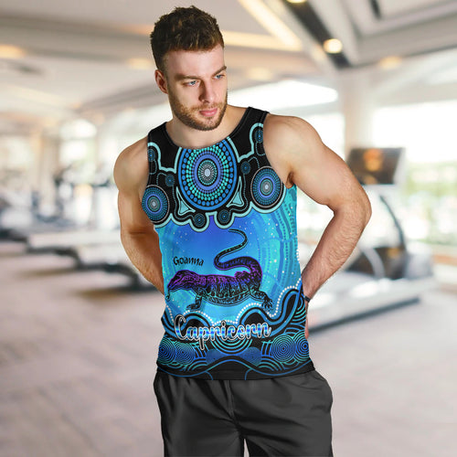 personalised-australia-capricorn-goanna-zodiac-men-tank-top-auz-astrology-aboriginal-aqua