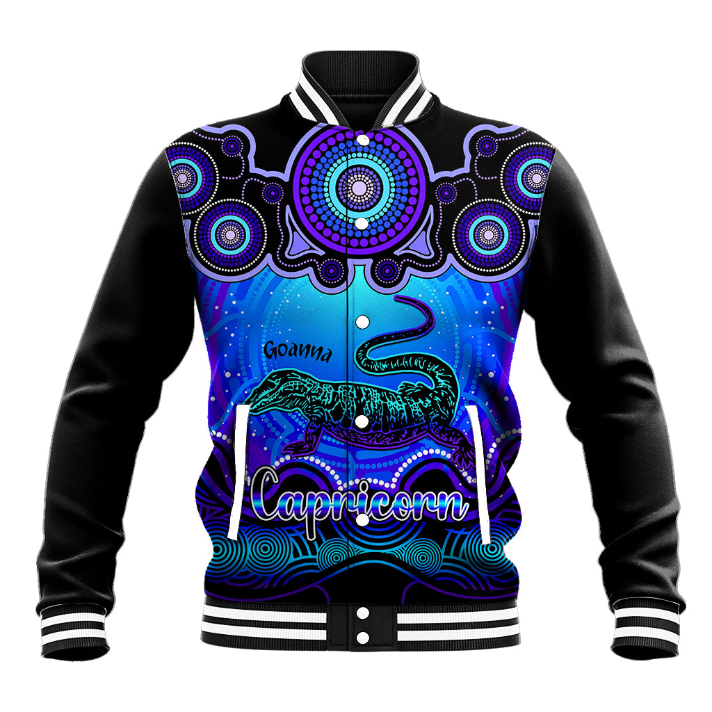 personalised-australia-capricorn-goanna-zodiac-baseball-jacket-auz-astrology-aboriginal-blue