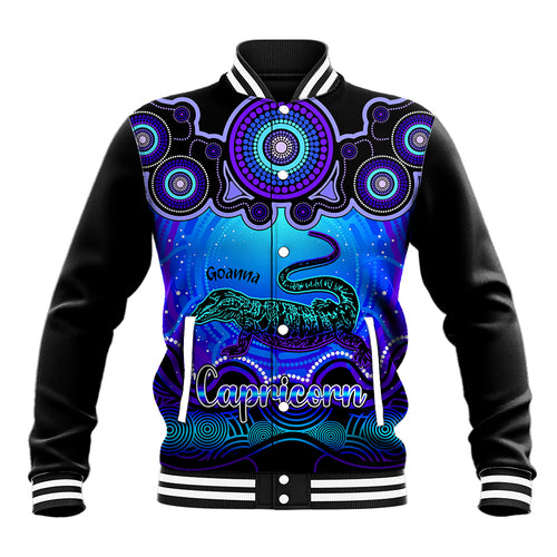 personalised-australia-capricorn-goanna-zodiac-baseball-jacket-auz-astrology-aboriginal-blue