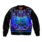 personalised-australia-capricorn-goanna-zodiac-bomber-jacket-auz-astrology-aboriginal-blue