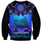 personalised-australia-capricorn-goanna-zodiac-sweatshirt-auz-astrology-aboriginal-blue