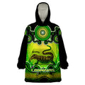 personalised-australia-capricorn-goanna-zodiac-wearable-blanket-hoodie-auz-astrology-aboriginal-green