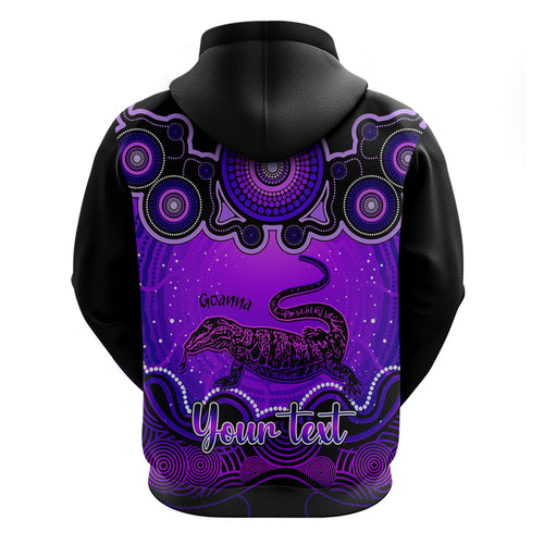 personalised-australia-capricorn-goanna-zodiac-hoodie-auz-astrology-aboriginal-purple