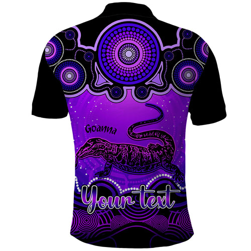 personalised-australia-capricorn-goanna-zodiac-polo-shirt-auz-astrology-aboriginal-purple