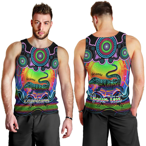personalised-australia-capricorn-goanna-zodiac-men-tank-top-auz-astrology-aboriginal-rainbow
