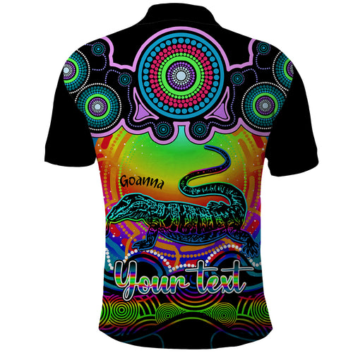 personalised-australia-capricorn-goanna-zodiac-polo-shirt-auz-astrology-aboriginal-rainbow