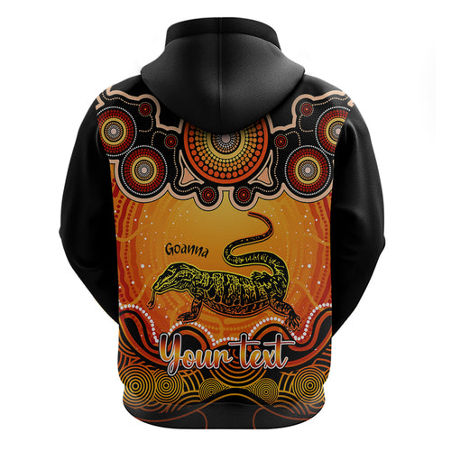 personalised-australia-capricorn-goanna-zodiac-hoodie-auz-astrology-aboriginal-red
