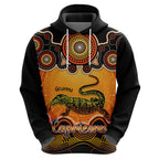personalised-australia-capricorn-goanna-zodiac-hoodie-auz-astrology-aboriginal-red