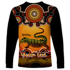 personalised-australia-capricorn-goanna-zodiac-long-sleeve-shirt-auz-astrology-aboriginal-red