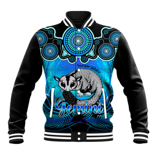 personalised-australia-gemini-sugar-gilder-zodiac-baseball-jacket-auz-astrology-aboriginal-aqua