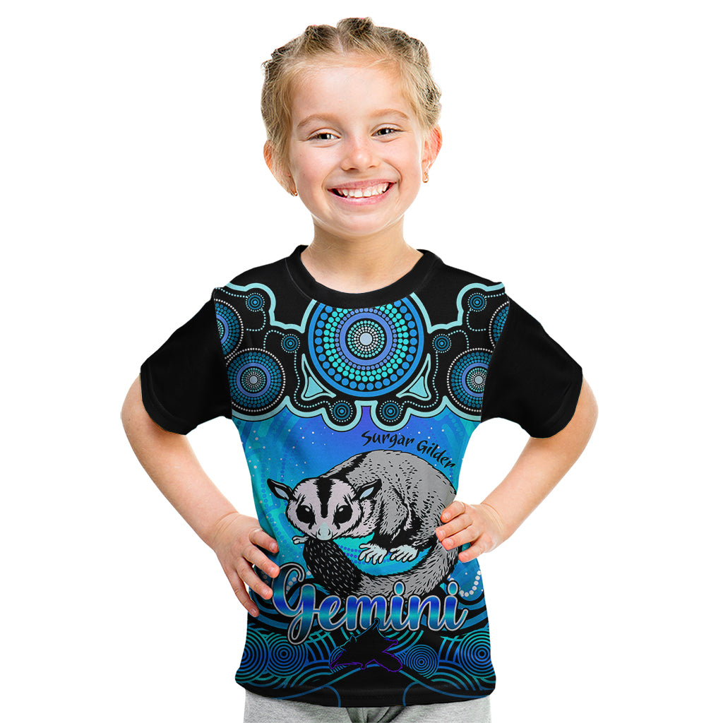 personalised-australia-gemini-sugar-gilder-zodiac-kid-t-shirt-auz-astrology-aboriginal-aqua