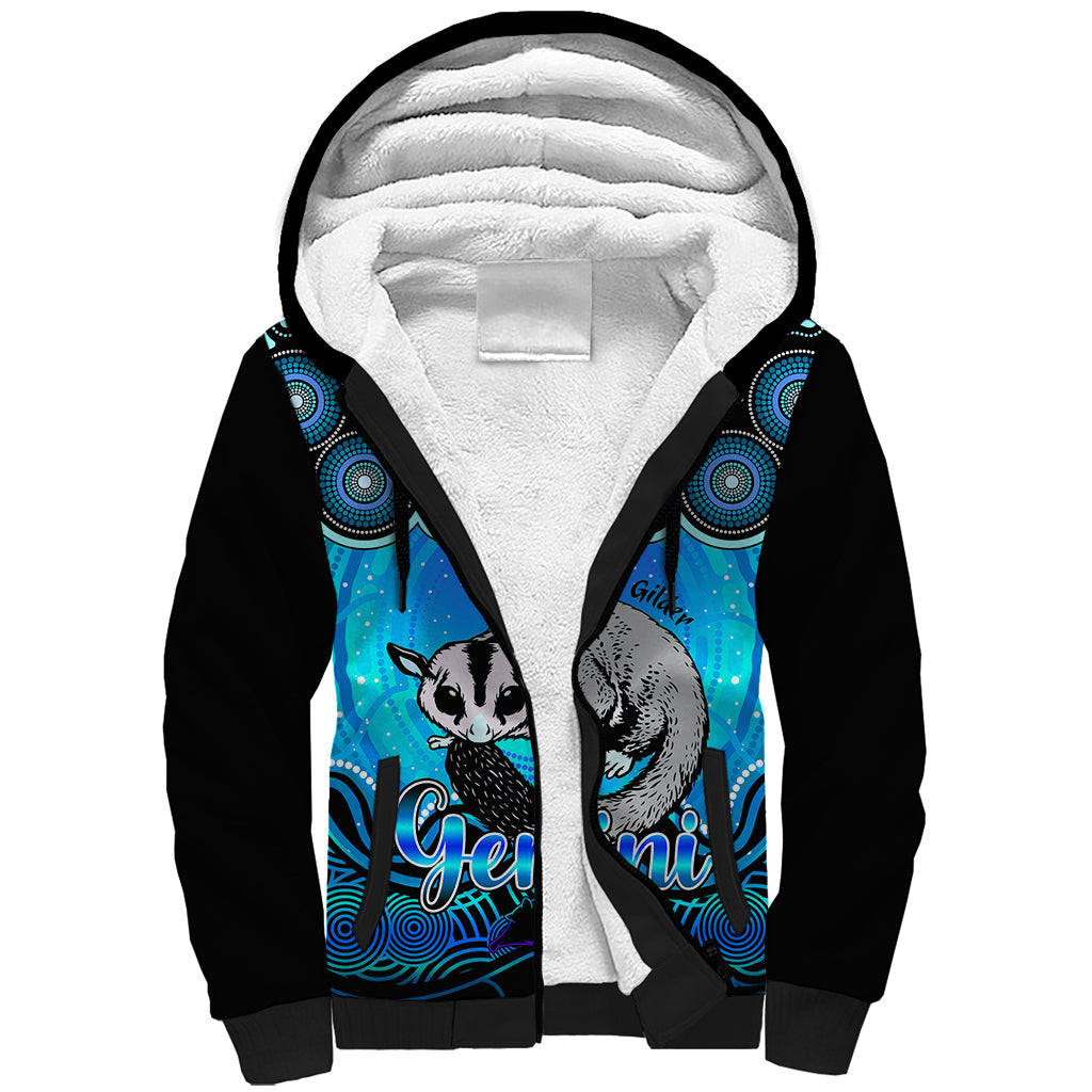 personalised-australia-gemini-sugar-gilder-zodiac-sherpa-hoodie-auz-astrology-aboriginal-aqua