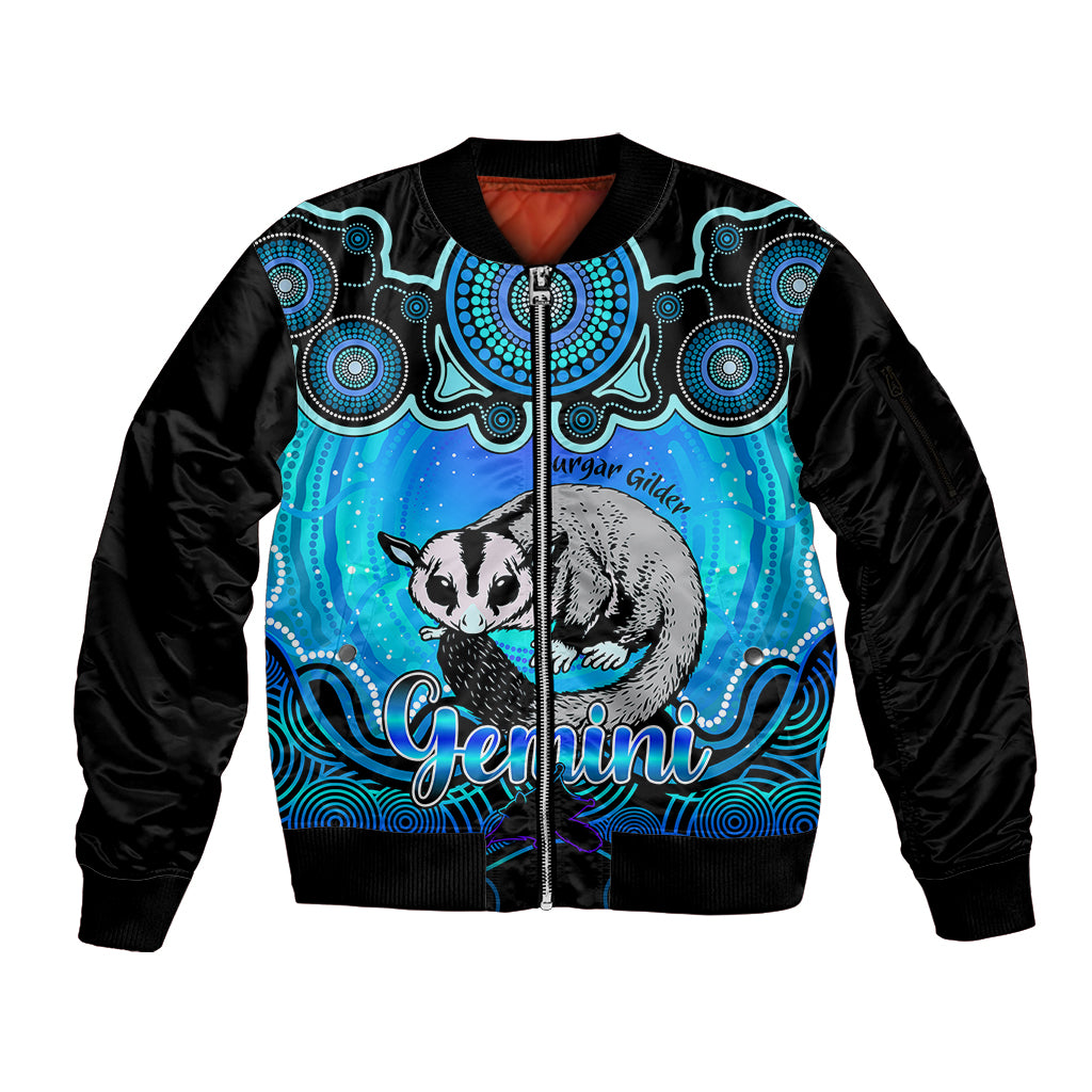 personalised-australia-gemini-sugar-gilder-zodiac-sleeve-zip-bomber-jacket-auz-astrology-aboriginal-aqua