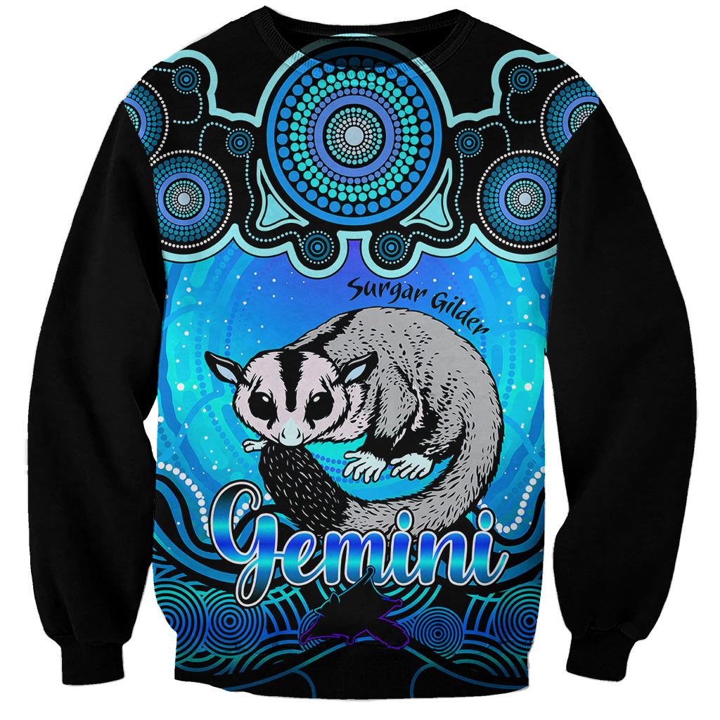 personalised-australia-gemini-sugar-gilder-zodiac-sweatshirt-auz-astrology-aboriginal-aqua