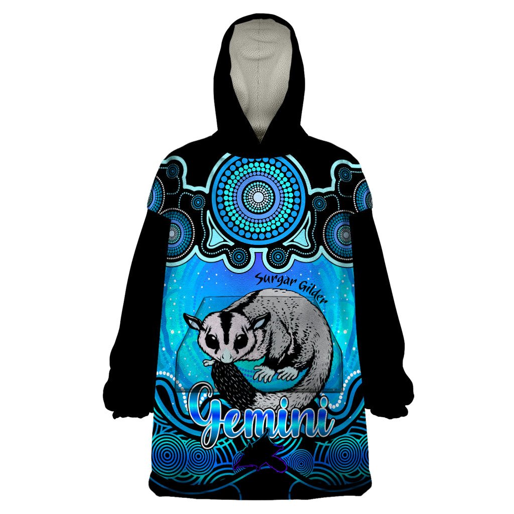 personalised-australia-gemini-sugar-gilder-zodiac-wearable-blanket-hoodie-auz-astrology-aboriginal-aqua