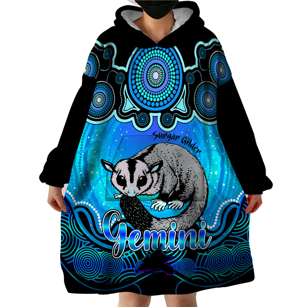 personalised-australia-gemini-sugar-gilder-zodiac-wearable-blanket-hoodie-auz-astrology-aboriginal-aqua
