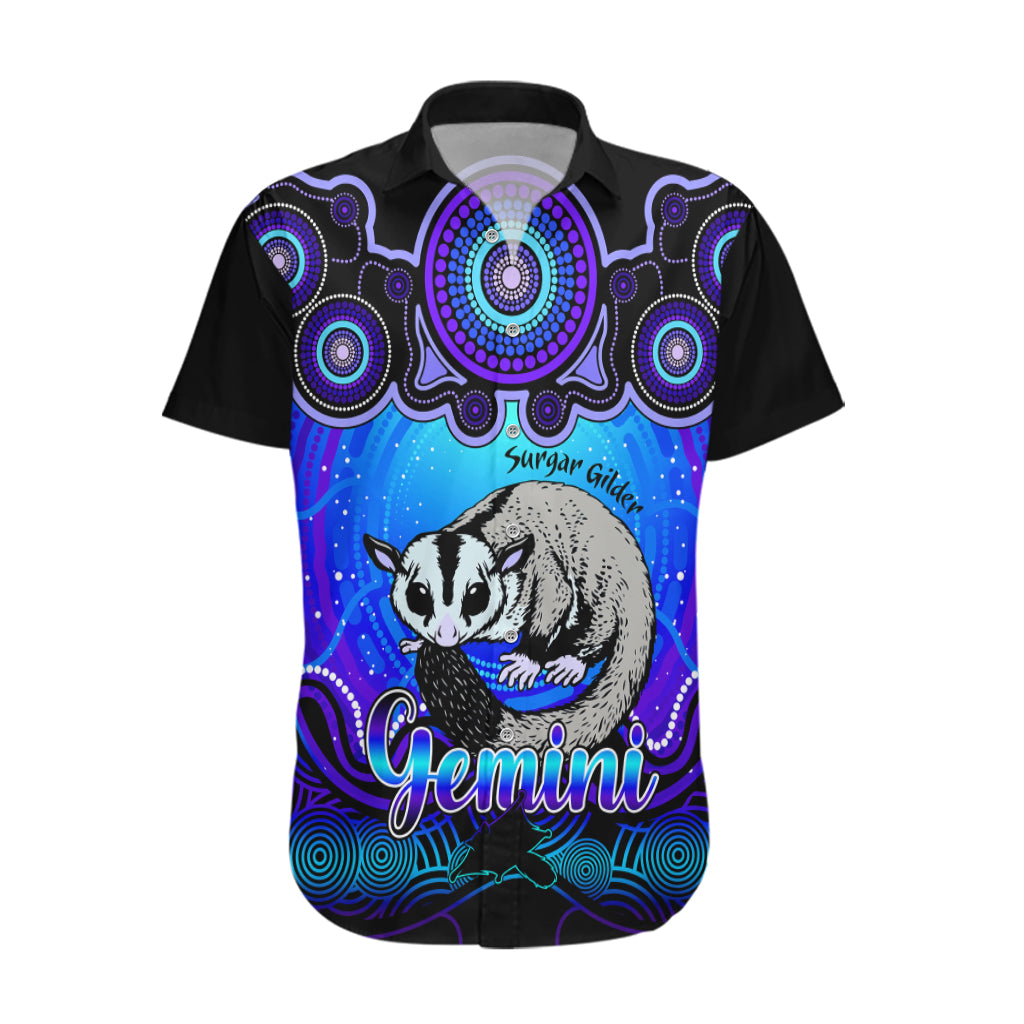 personalised-australia-gemini-sugar-gilder-zodiac-hawaiian-shirt-auz-astrology-aboriginal-blue