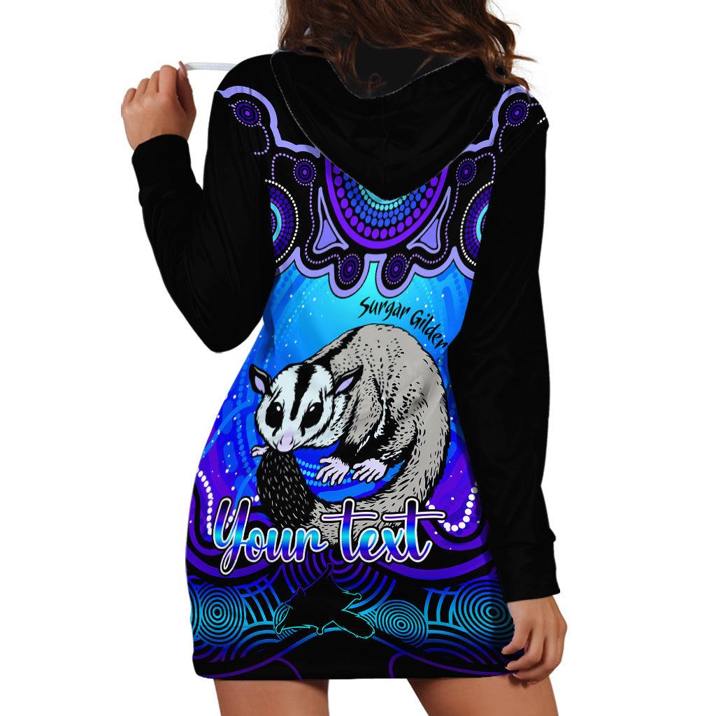 personalised-australia-gemini-sugar-gilder-zodiac-hoodie-dress-auz-astrology-aboriginal-blue