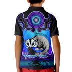 personalised-australia-gemini-sugar-gilder-zodiac-kid-polo-shirt-auz-astrology-aboriginal-blue