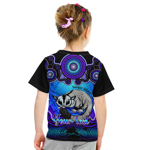 personalised-australia-gemini-sugar-gilder-zodiac-kid-t-shirt-auz-astrology-aboriginal-blue