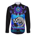 personalised-australia-gemini-sugar-gilder-zodiac-long-sleeve-button-shirt-auz-astrology-aboriginal-blue