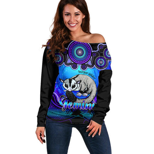 personalised-australia-gemini-sugar-gilder-zodiac-off-shoulder-sweater-auz-astrology-aboriginal-blue