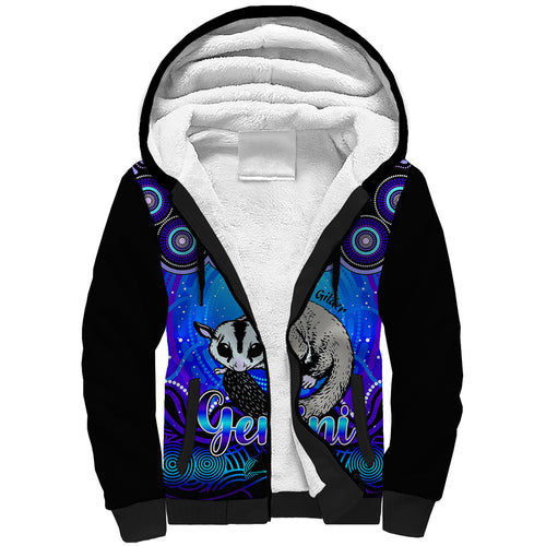 personalised-australia-gemini-sugar-gilder-zodiac-sherpa-hoodie-auz-astrology-aboriginal-blue