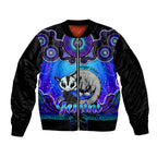 personalised-australia-gemini-sugar-gilder-zodiac-sleeve-zip-bomber-jacket-auz-astrology-aboriginal-blue