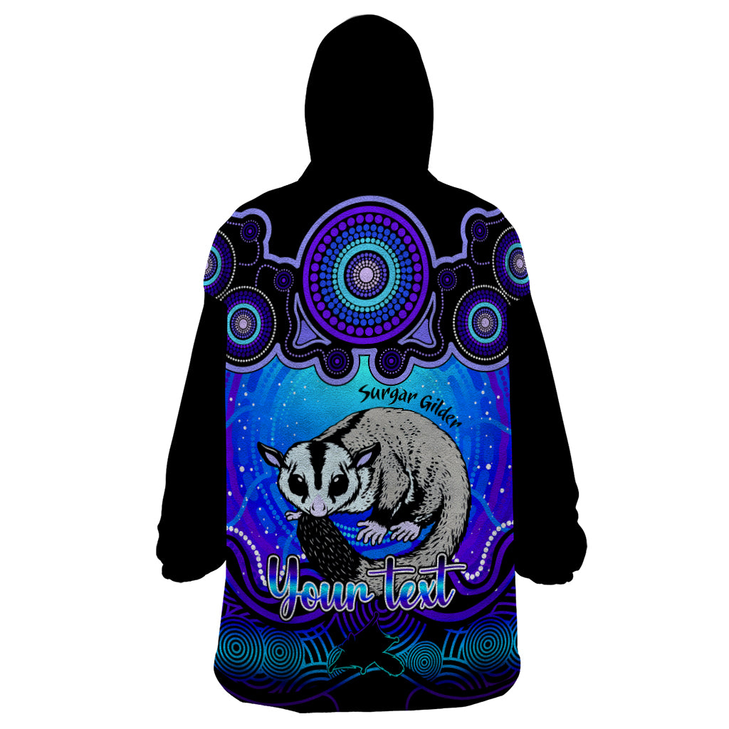 personalised-australia-gemini-sugar-gilder-zodiac-wearable-blanket-hoodie-auz-astrology-aboriginal-blue