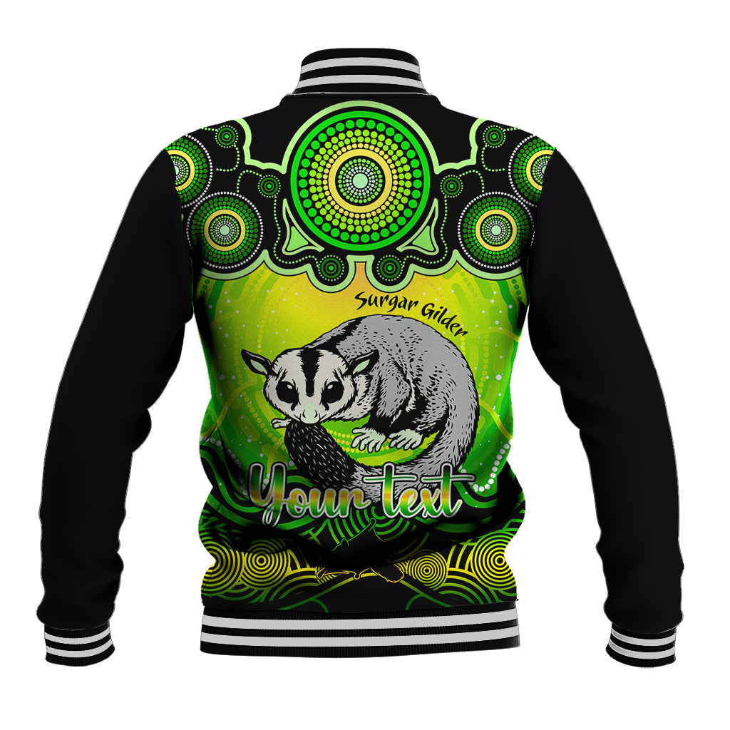 personalised-australia-gemini-sugar-gilder-zodiac-baseball-jacket-auz-astrology-aboriginal-green