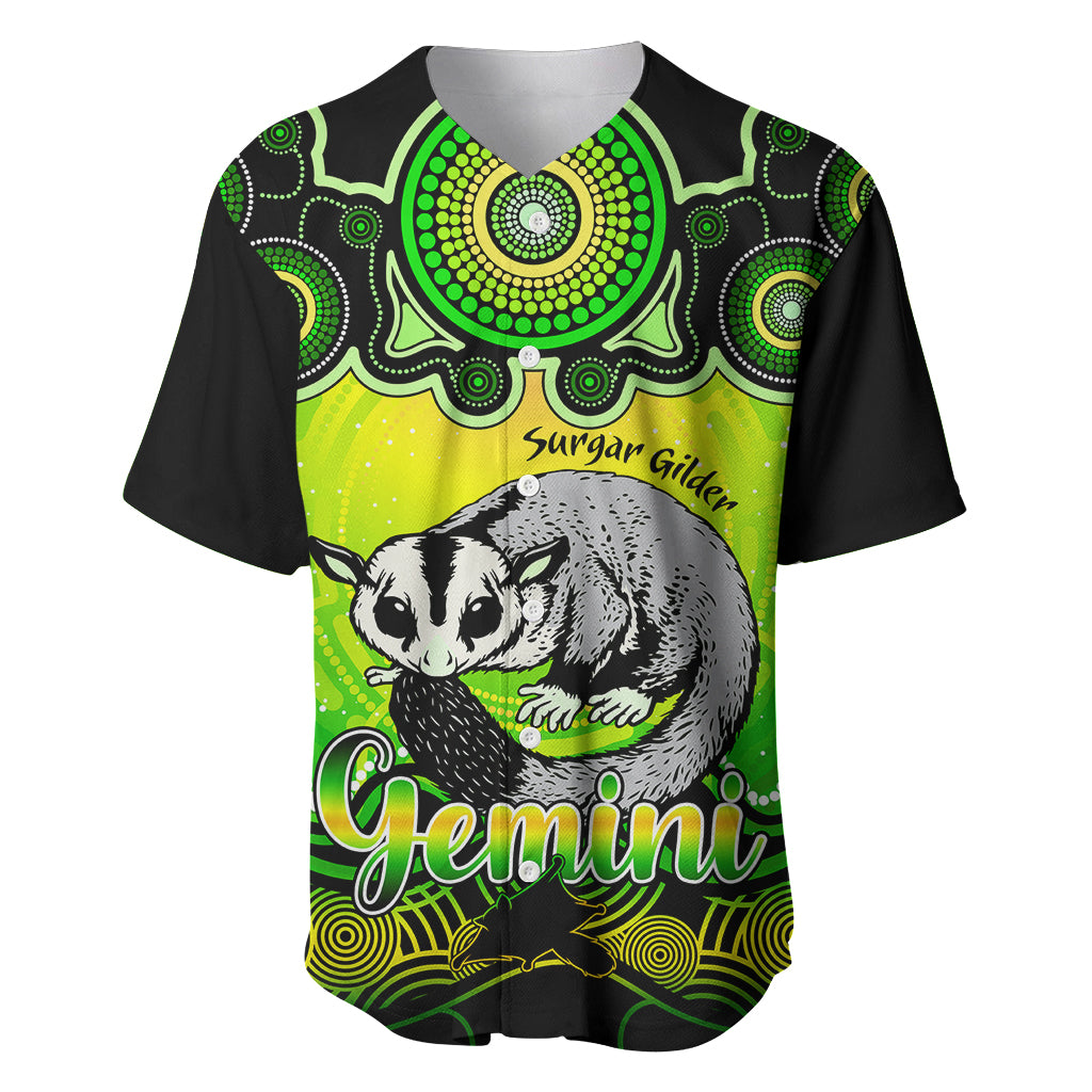 personalised-australia-gemini-sugar-gilder-zodiac-baseball-jersey-auz-astrology-aboriginal-green