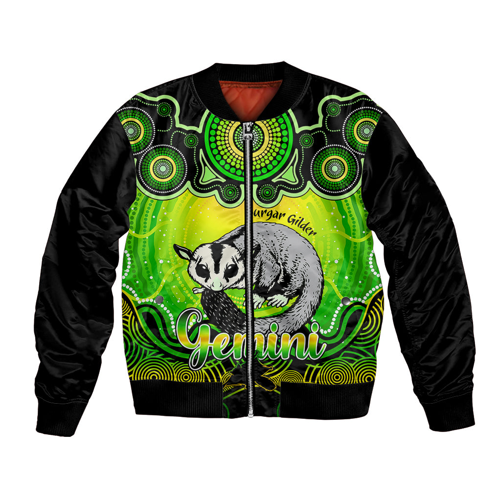 personalised-australia-gemini-sugar-gilder-zodiac-bomber-jacket-auz-astrology-aboriginal-green