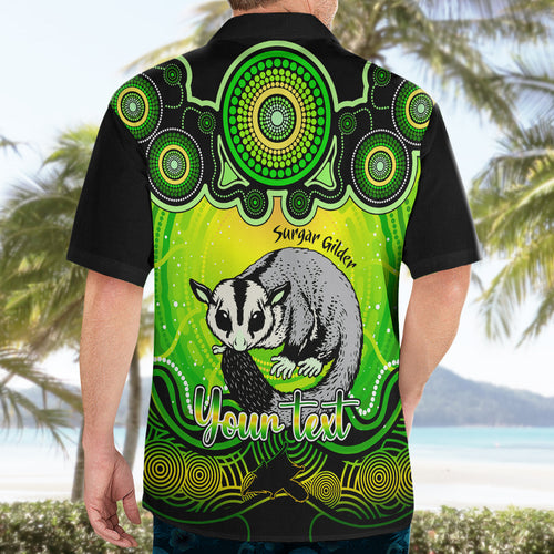 personalised-australia-gemini-sugar-gilder-zodiac-hawaiian-shirt-auz-astrology-aboriginal-green
