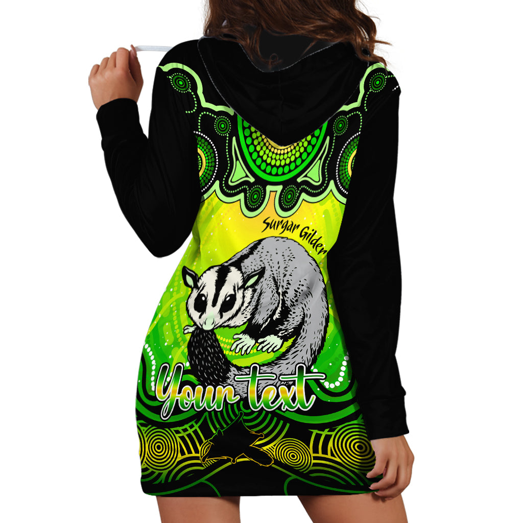 personalised-australia-gemini-sugar-gilder-zodiac-hoodie-dress-auz-astrology-aboriginal-green