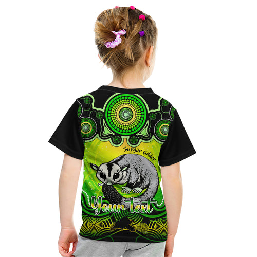 personalised-australia-gemini-sugar-gilder-zodiac-kid-t-shirt-auz-astrology-aboriginal-green
