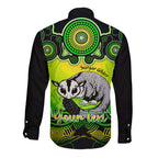 personalised-australia-gemini-sugar-gilder-zodiac-long-sleeve-button-shirt-auz-astrology-aboriginal-green