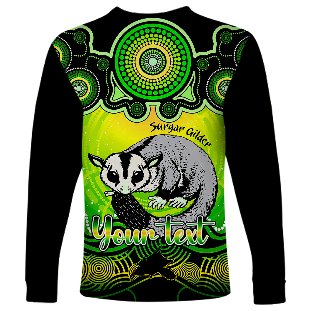 personalised-australia-gemini-sugar-gilder-zodiac-long-sleeve-shirt-auz-astrology-aboriginal-green