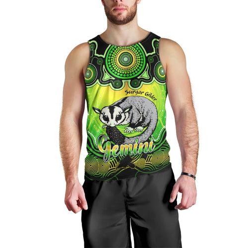 personalised-australia-gemini-sugar-gilder-zodiac-men-tank-top-auz-astrology-aboriginal-green