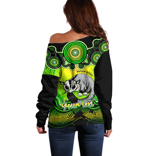 personalised-australia-gemini-sugar-gilder-zodiac-off-shoulder-sweater-auz-astrology-aboriginal-green