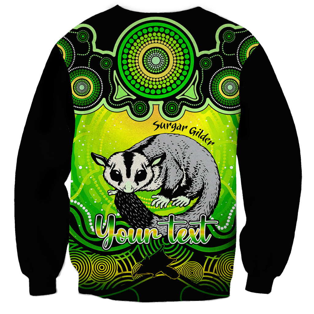 personalised-australia-gemini-sugar-gilder-zodiac-sweatshirt-auz-astrology-aboriginal-green
