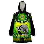 personalised-australia-gemini-sugar-gilder-zodiac-wearable-blanket-hoodie-auz-astrology-aboriginal-green