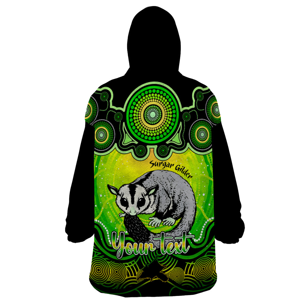 personalised-australia-gemini-sugar-gilder-zodiac-wearable-blanket-hoodie-auz-astrology-aboriginal-green