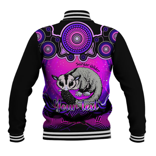 personalised-australia-gemini-sugar-gilder-zodiac-baseball-jacket-auz-astrology-aboriginal-magenta