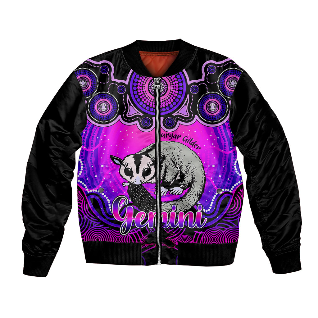 personalised-australia-gemini-sugar-gilder-zodiac-bomber-jacket-auz-astrology-aboriginal-magenta