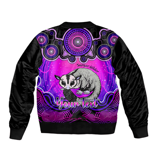 personalised-australia-gemini-sugar-gilder-zodiac-bomber-jacket-auz-astrology-aboriginal-magenta